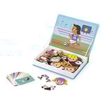 Janod - Magnéti'Book Sports - Jeu Educatif Magnétique 48 Aimants + 16 Cartes Modèles - Jouet Enfant en Carton FSC - Dès 3 Ans, J02596