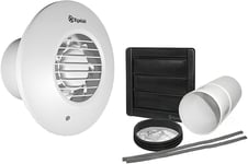 Xpelair Bathroom Extractor Fan with Timer & Wall Kit 100mm Round Simply Silent