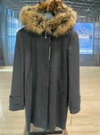 Saint Jacques short Coat fur Coat Wool Cashmere Parka Jacket New 42 XL