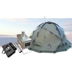 NORTENT Gamme 4 Arctic med innertält & golv + tältkamin-Stål
