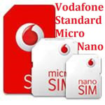 VODAFONE SIM CARD MICRO NANO STANDARD SIM CARD FOR IPHONE & SAMSUNG GALAXY