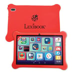 Lexibook, Lexipad 10'' -Tablette Ludo sous Android, Conçue pour Toute la Famille, Contenu éducatif et Fun, Contrôle Parental, TLN10FR, Rouge/Blanc