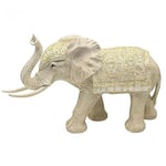 Lesser & Pavey Cream Elephant 12 Designed Ornament | Home Decor Animal Ornaments For All Homes or Offices | Decorative Home Accessories For All Types of Homes
