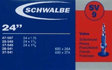 Schwalbe, Slang SV9, 28/47-507-541 mm, 24 Tum med Racerventil
