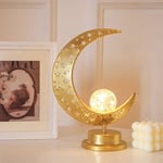 Fortuneville - Led Magic Moon Night Light Galaxy Lampe, Lampe de Table 3D Faite à la Main en Fer Forgé Night Light, Décorations pour la Maison