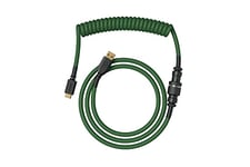 Glorious - Coiled Cable USB-C to USB-A - Coiled Mechanical Keyboard Cable, 1.37m, 5-pin Aviator Connector, Double-braided - Forest Green