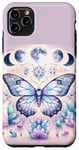 Coque pour iPhone 11 Pro Max Mystic Butterfly Aura: Butterfly Pastel Goth Moon Phases
