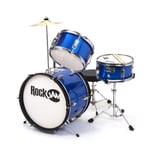PDT RockJam 3-Piece Junior Drum Set with Drum Throne & Drumsticks CMSDIST-259199