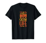 Fall Vibes And Cigar Life Thanksgiving Autumn Leaves T-Shirt