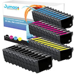 Pack de 40 cartouches noirs (18,2 Ml) et couleurs (14 Ml) compatibles pour EPSON 603 XL, 4100 4105 - Jumao -