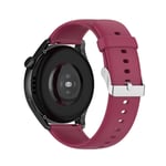 Huawei Watch 3/3 Pro / GT 2e - Premium sport silikon klockarmband 22 mm Vinröd