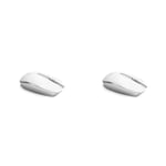 Accuratus M100 MAC Mouse - USB-A Wired Full Size Slim Apple Mac Mouse with Silver and Matt White Tactile Case (Pack of 2)