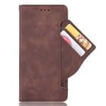 HAOTIAN Case for Xiaomi Poco X3 NFC Case Wallet, Xiaomi Poco X3 NFC Flip Cover, Leather Protective Cover & Credit Card Pocket, Support Kickstand Slim Case for Xiaomi Poco X3 NFC, Brown