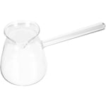 Arabiskt Kaffe Kanne Glas Turkiskt Kaffe Kanne Med Handtag, Mjölk Och Smörvärmare, Spisplatta Te Maker Kaffe Maker, Värme- Varm Choklad Smältkanna, 450ml