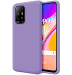 Tumundosmartphone Coque Silicone Liquide Ultra Douce pour Oppo A94 5G Couleur - Violet