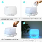 300ml Aromatherapy Essential Oil Diffuser Aroma Humidifier Led One Size
