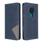 EUDTH Nokia 6.2/7.2 Case, Flip Cover Leather Magnetic Wallet Case with Card Slot Pocket Stand Case for Nokia 6.2/7.2 6.3" - Blue