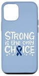 Coque pour iPhone 13 Ruban bleu foncé pour la lutte contre le cancer du colon