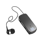 Bluetooth Earphones Single In Ear Headphone Retractable Lavalier Clip on Headset