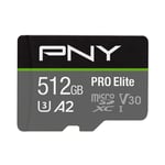 PNY PRO Elite Micro SDXC U3 V30 muistikortti 512 GB