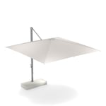 EMU - 981 Shade 3X3 Lat Sun Umbrella w/ Large Base Aluminium 20, White 01, Base 23 - Parasoll