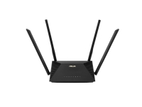 ASUS RT-AX53U, Wi-Fi 6 (802.11ax), Dual-band (2,4 GHz / 5 GHz), Nätverksansluten (Ethernet), 3G, Svart, Bordsrouter