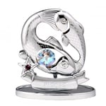 Crystocraft Pisces Zodiac Sign Statue | Star Signs | Swarovski Crystals | 7cm