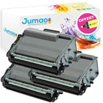 Lot de 3 Toners cartouches type Jumao compatibles pour Brother HL-L6300DW, Noir