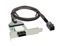 InLine SAS HD LP PCI Slotblech m. Kabel - ext. SFF-8088 auf int. SFF-8643 - 0,75m - SFF-8643 - Mini-SAS - SFF-8808 - Niedriges Profil - Schwarz - Chrom - Grün - 1 Stück(e) (27656C)