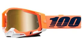 Masque 100  racecraft 2 coral orange   verres miroir gold