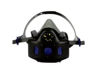 3M Respiratore A Semimaschera Senza Filtro Taglia Dim.: M Hf-802Sd, Halvmask, Andningsskydd, Luftrenande Andningsmask, Bygge, Gas & Oil, Industriellt Underhåll, Svart, Blå, Silikon, 1 Styck
