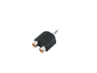 OMNITRONIC Adapter 2xRCA(F)/3.5 Jack stereo 10x, Omnitronic Adapter 2xRCA (Hona) /3.5 Telekontakt stereo 10x