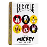 Bicycle – Jeu de 54 Cartes à Jouer – Mickey & Friends – Mickey, Minnie, Donald, Daisy, Dingo, Plutôt - Glisse optimale - Poker/Magie