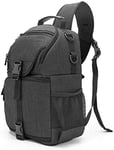 Camera Bag, Photography Package Camera Bag Backpack, Waterproof Photography Backpack, for Canon Nikon CameraGDF,Orange (Color : Black, Size : Black)
