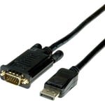 Câble adaptateur Value DisplayPort / vga Fiche mâle DisplayPort, Fiche mâle vga 15 pôles 2.00 m noir 11.99.5802 Câble d
