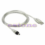 Nouveau câble adaptateur USB vers Firewire IEEE 1394 4 broches ilink de 5 pieds