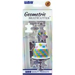 PME GMC151 Geometric MultiCutter for Cake Design - Puzzle, Small Size, 0.75 Inch, White
