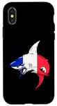 Coque pour iPhone X/XS Drapeau France Requin Fierté Drapeau Français Racines France Souvenir