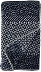 Isadora Paris Couvertures en coton microfibre super doux pour canapé, lit, Jeté de Canapé Plaid Ultra luxueux chaud et confortable pour toutes les saisons, plaid motif géométrique couleur bleu 127x178