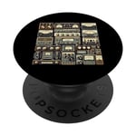 Configuration Vintage Audio HiFi Sound System Mixed Media Collage PopSockets PopGrip Interchangeable