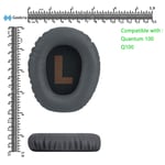 Geekria Protein Leather Ear Pads for JBL Quantum 100 Headphones (Dark Grey)