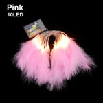 Feather String Light Fairy Decorative Pink 10led