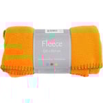 Creativ Fleece med sydd kant - 125 x 150 cm Orange