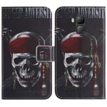 TienJueShi Skull Fashion Stand TPU Silicone Book Stand Flip PU Leather Protector Phone Case For Ulefone Armor X7 Pro 5 inch Cover Etui Wallet