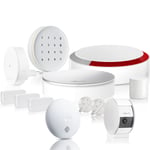 SOMFY 1875297 - Home Alarm Sécurité - Alarme connectée avec sirène extérieure, caméra intérieure, clavier à codes et détecteur de fumée - Compatible avec Alexa, l'Assistant Google et TaHoma (switch)