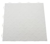PELA Garagegolv Durk, vit, 38x38 cm, 2 m²