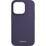 Momax iPhone 14 Pro Max (6.7) Liquid Silicone Magnetic Case - Purple Silicone Grip - MagSafe Compatible - Light & Fit - 360 Degree Protection 4-Side Protection