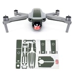 Wrapgrade Skin compatible with DJI Mavic Air 2 | Accent Color B (ARMY GREEN)