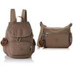Kipling City Pack S Women's Backpack Handbag, Brown (True Beige True Beige), One Size Women's Gabbie S Crossbody, Beige (True Beige), One Size