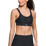 Under Armour Women UA Vanish High Sport Bra - Black/Black/Reflective (001), Size 32A